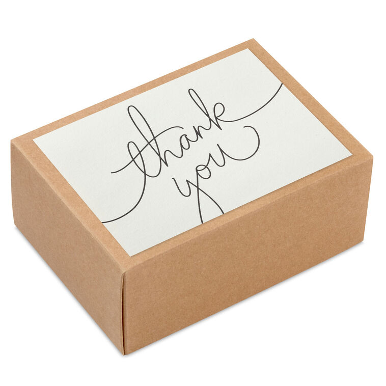 hallmark Black Script on Ivory Blank Thank You Notes Pack of 40
