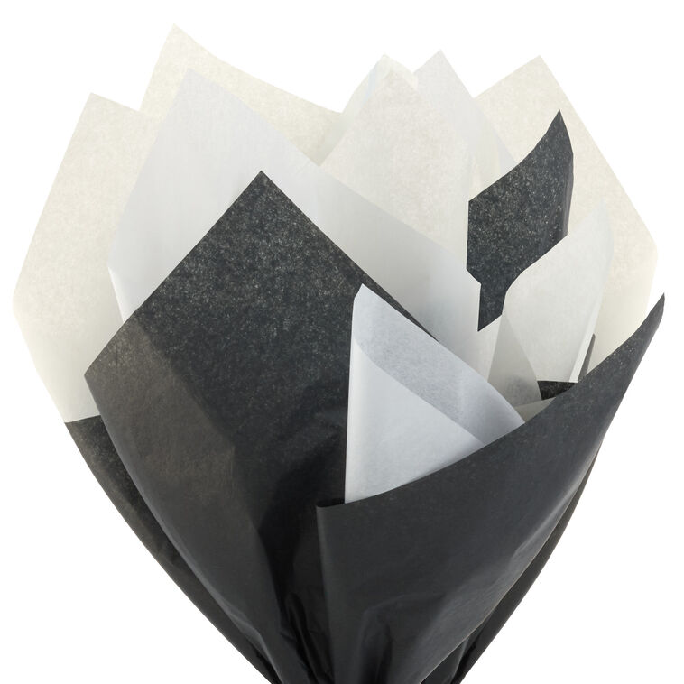 Hallmark Black/White/Cream 3-Pack Bulk Tissue Paper 120 Sheets
