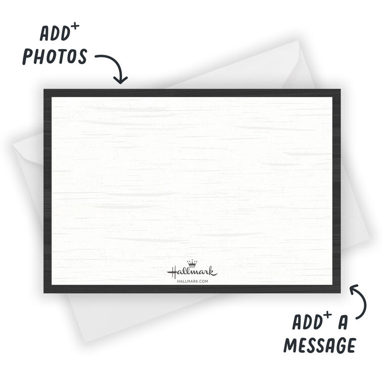 Hallmark Black & White Rustic Flat Christmas Photo Card