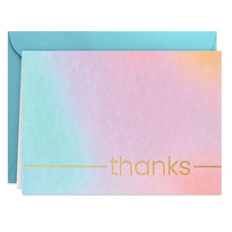 Hallmark Blended Pastels Boxed Blank Thank-You Notes Pack Of 10