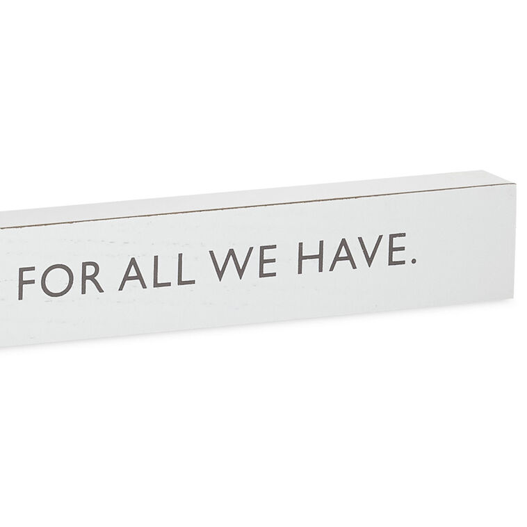 Hallmark Blessed Is Too Small A Word Wood Quote Sign 23.5x2