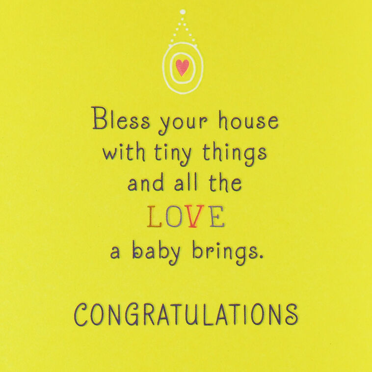 Hallmark Blessed With Love And Tiny Things New Baby Card