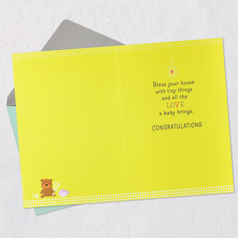 Hallmark Blessed With Love And Tiny Things New Baby Card