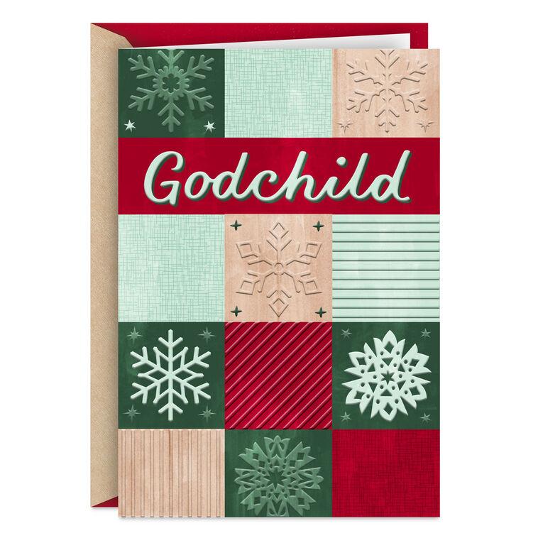 hallmark Blessings and Love Christmas Card for Godchild