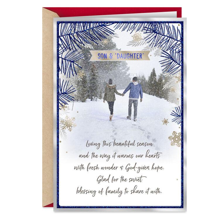 hallmark Blessings and Love Religious Christmas Card for Son and Daughter-in-Law