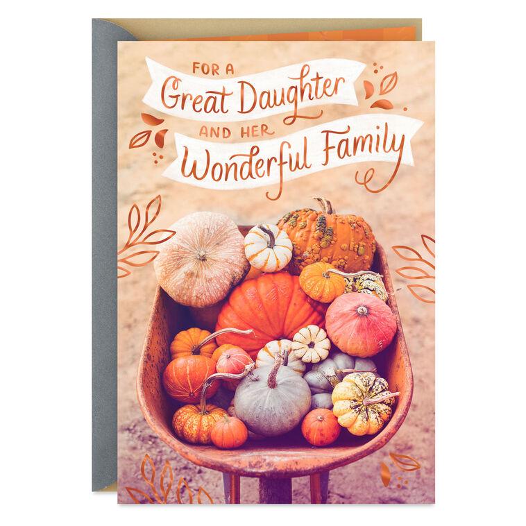 hallmark Blessings Big and Small Thanksgiving Card for Daughter and Family