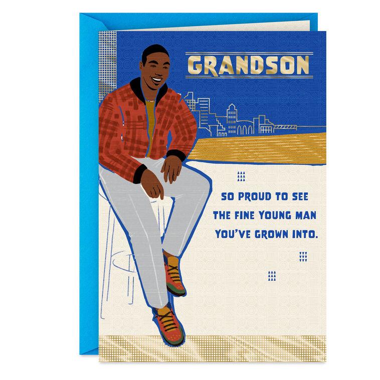 hallmark Blessings for a Fine Young Man Birthday Card for Grandson