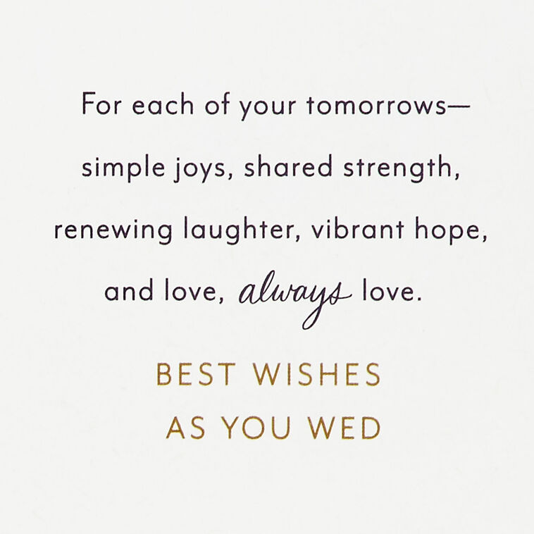 Hallmark Blessings Joy And Love Religious Wedding Card
