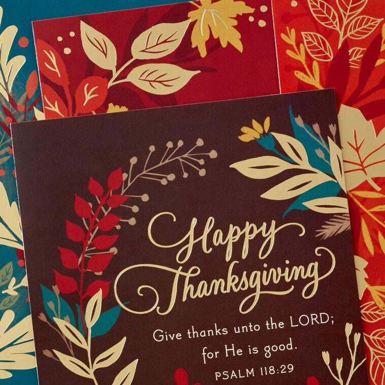 Hallmark Blessings Religious Assorted Boxed Thanksgiving Cards Pack Of 16