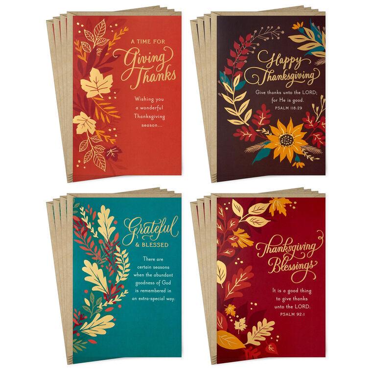 hallmark Blessings Religious Assorted Boxed Thanksgiving Cards Pack of 16