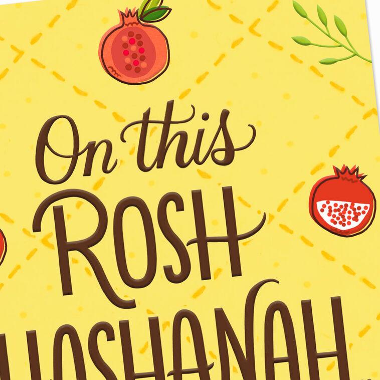 Hallmark Blue And Yellow Assorted Rosh Hashanah Cards Pack Of 6