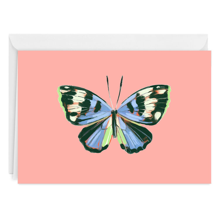 hallmark Blue Butterfly Custom Thinking of You Card