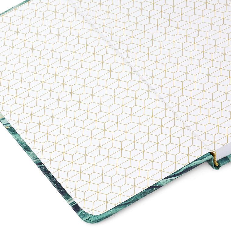 Hallmark Blue Green And Gold Marbled Hardcover Slim Journal