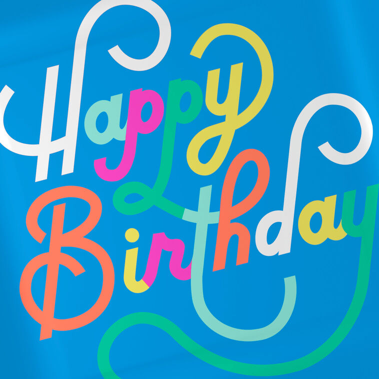 Hallmark Blue "Happy Birthday" Dinner Plates Pack Of 8