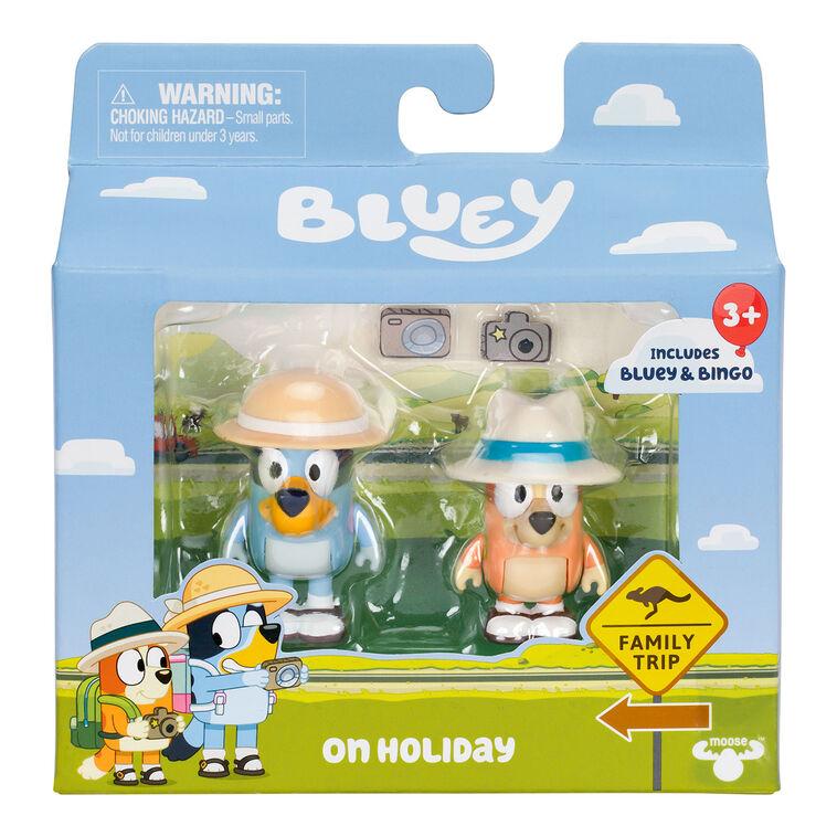 hallmark Bluey and Bingo on Holiday Play Figures Set of 2