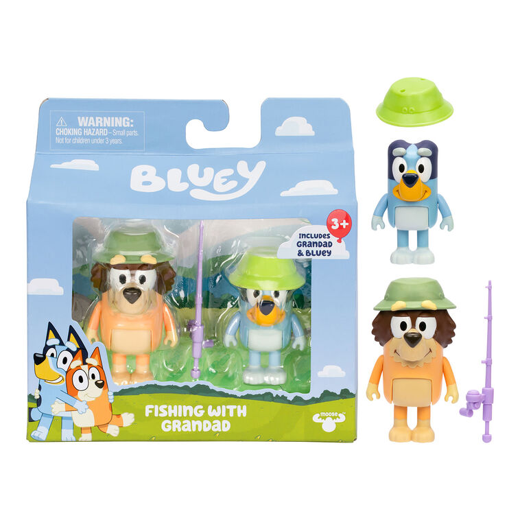 Hallmark Bluey And Granddad Go Fishing Play Figures Set Of 2