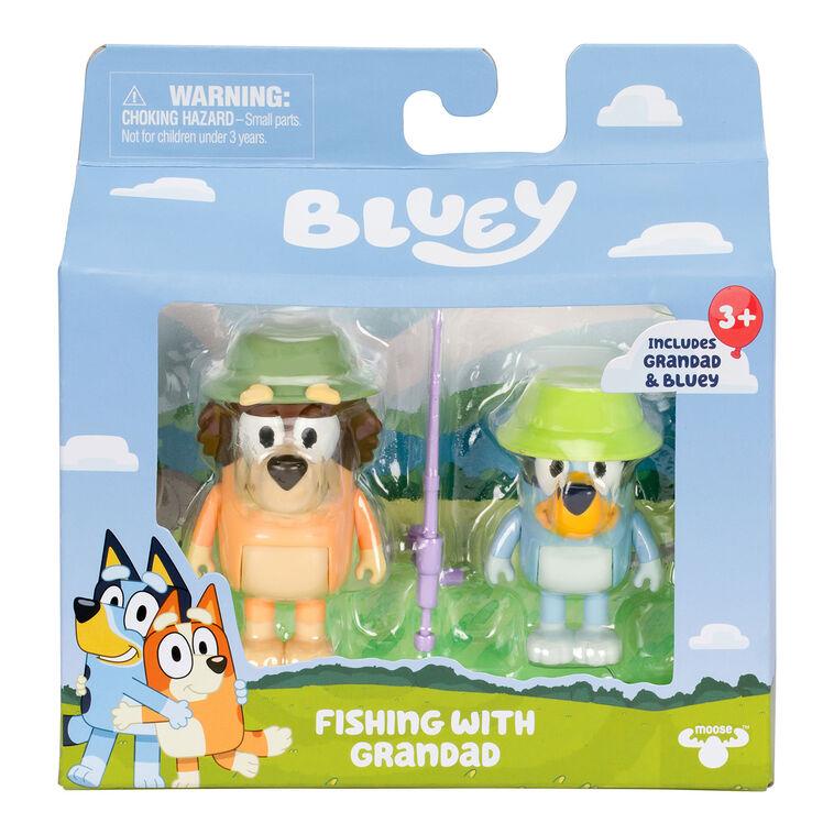 hallmark Bluey and Granddad Go Fishing Play Figures Set of 2