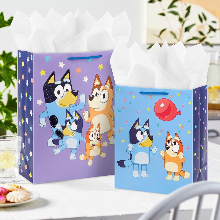 Hallmark Bluey Party Fun 2-Pack Birthday Gift Bag Bundle