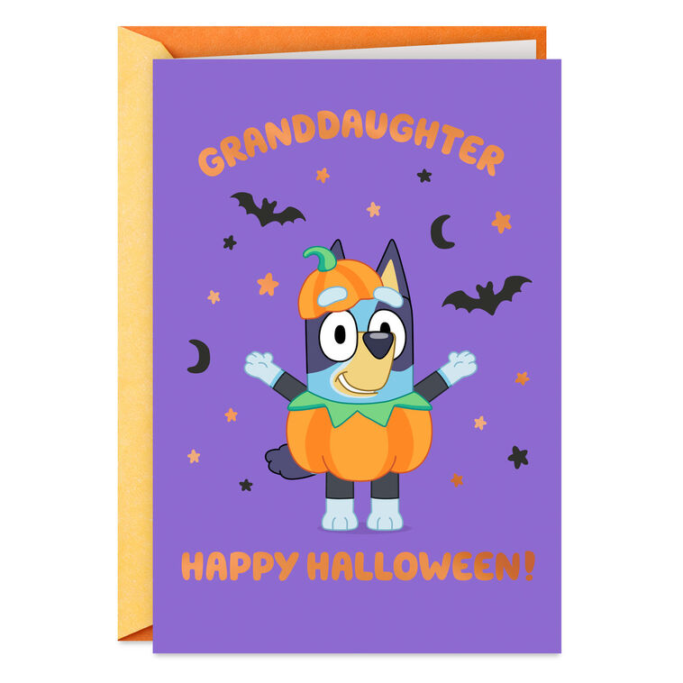 hallmark Bluey You're a Girl Who's Supercool Halloween Card for Granddaughter