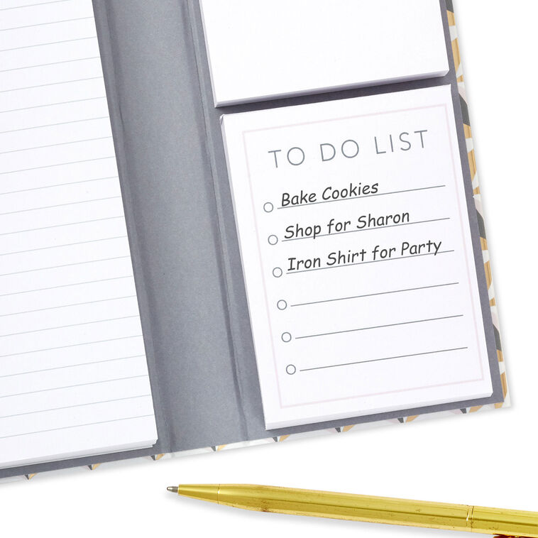 Hallmark Blush Pink And Gray Geometric Folio And Memo Pad Set