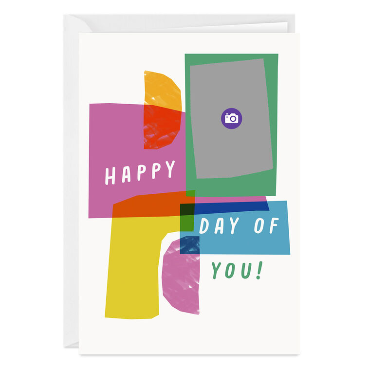 Hallmark Bold And Bright Abstract Shapes Custom Birthday Card