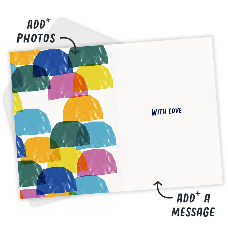 Hallmark Bold And Bright Abstract Shapes Custom Birthday Card