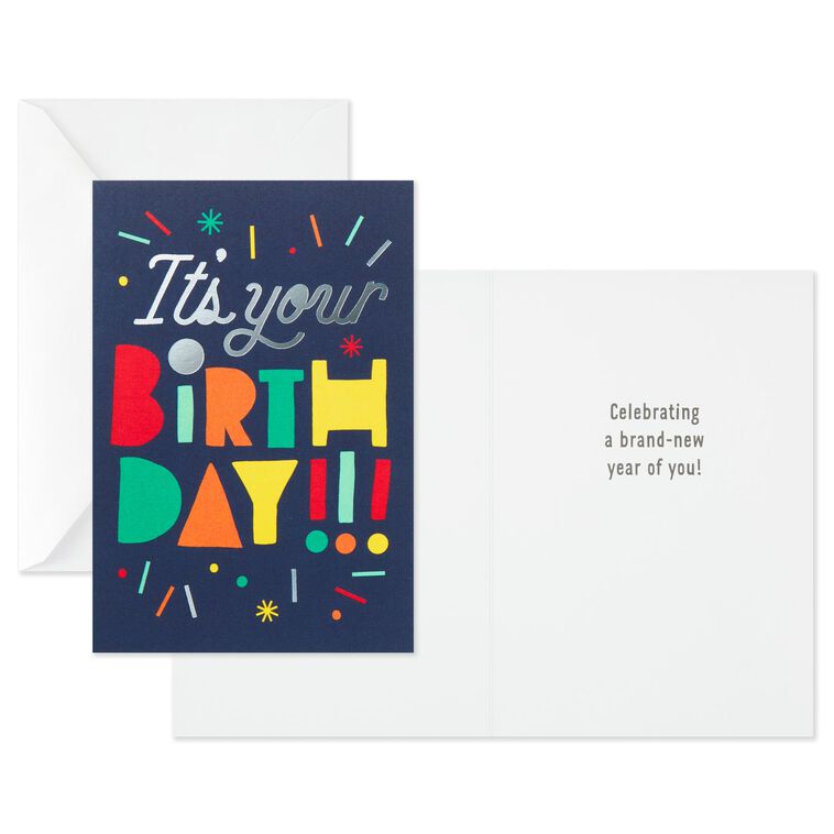 Hallmark Bold And Bright Assorted Birthday Cards Pack Of 12