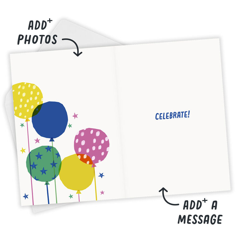 Hallmark Bold And Bright Balloons Custom Birthday Card