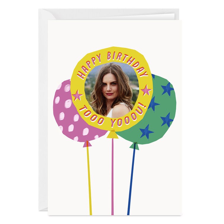 hallmark Bold and Bright Balloons Custom Birthday Card