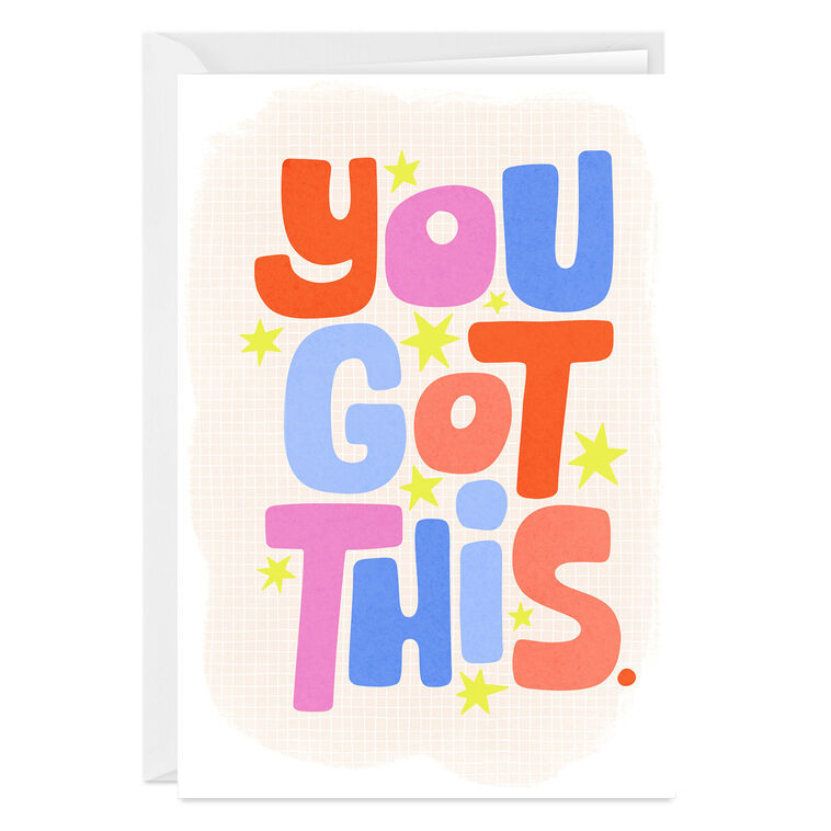 hallmark Bold and Bright You Got This Custom Support Card