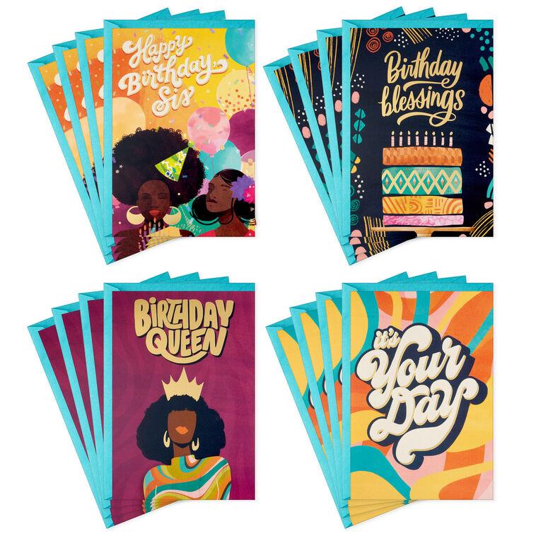 hallmark Bold and Uplifting Assorted Birthday Cards for Her Pack of 16