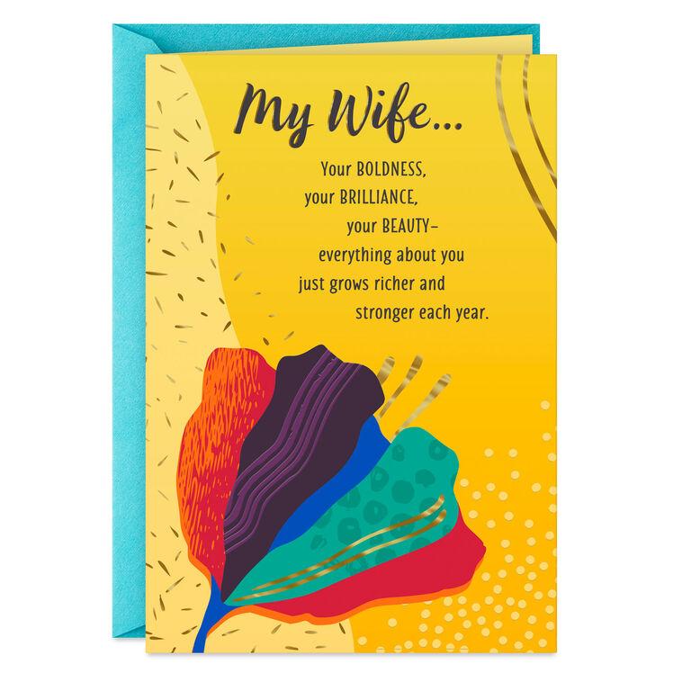 hallmark Bold Brilliant Beautiful Birthday Card for Wife