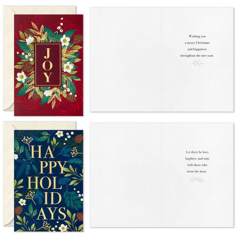 Hallmark Bold Florals Boxed Christmas Cards Assortment Pack Of 72