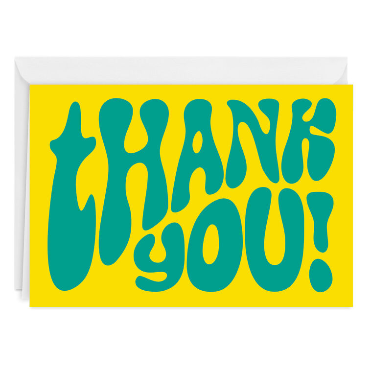 hallmark Bold Retro Lettering Custom Thank You Card
