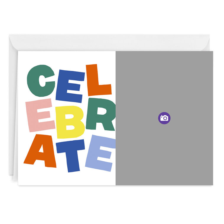 Hallmark Bold Stacked Letters Custom Celebration Card