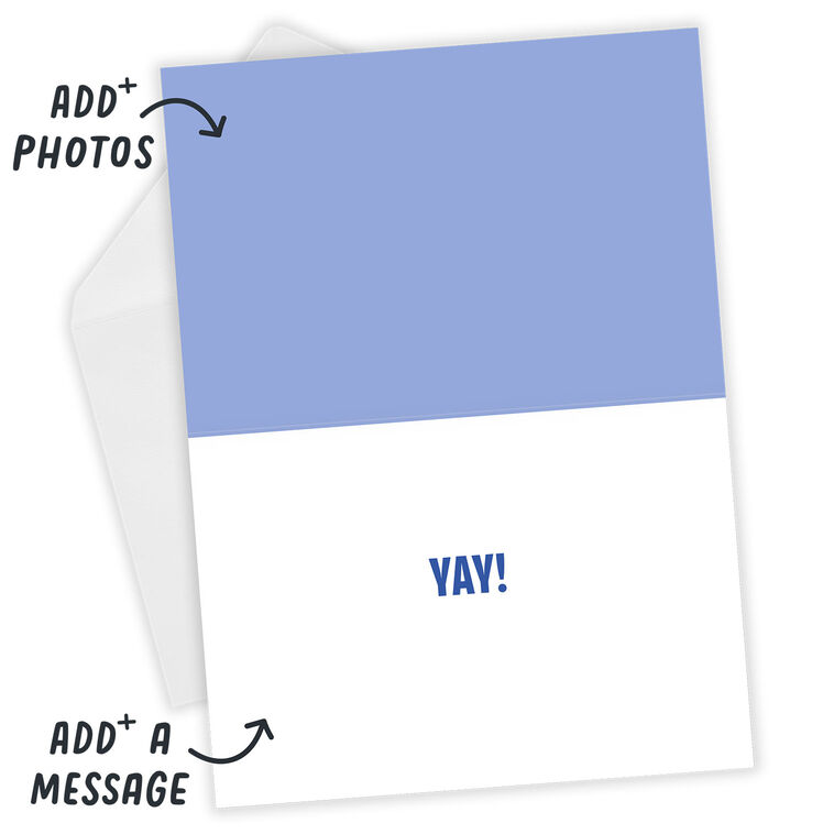 Hallmark Bold Stacked Letters Custom Celebration Card