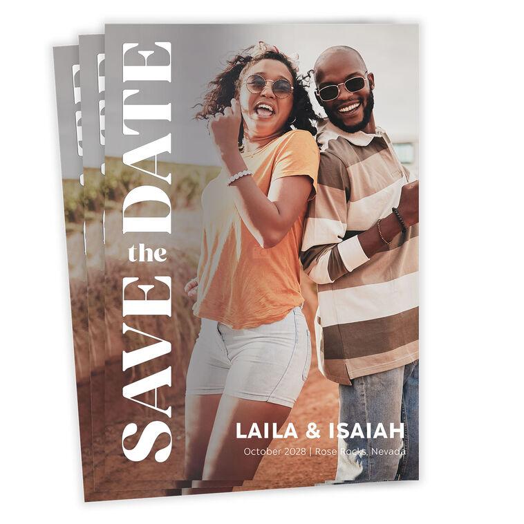hallmark Bold Type Full-Bleed Photo Flat Wedding Save the Date