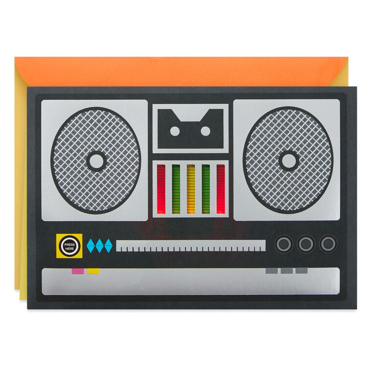 hallmark Boom Box Musical Birthday Card With Lights