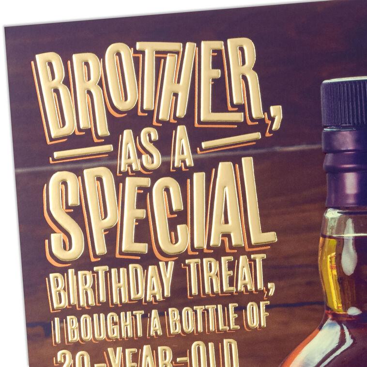 Hallmark Bottle Of Bourbon Funny Birthday Card For Brother