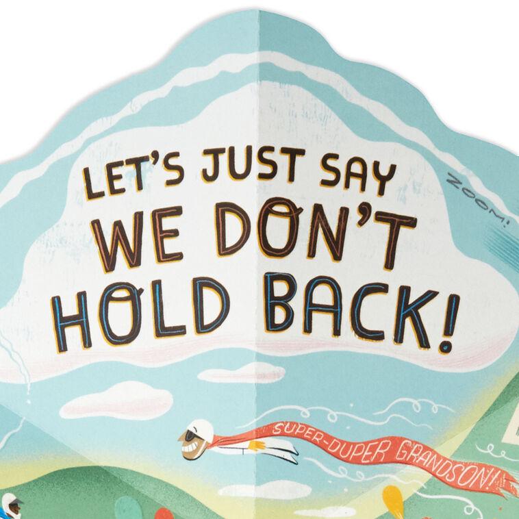 Hallmark Bragging About Our Grandson Pop-Up Birthday Card From Grandparents