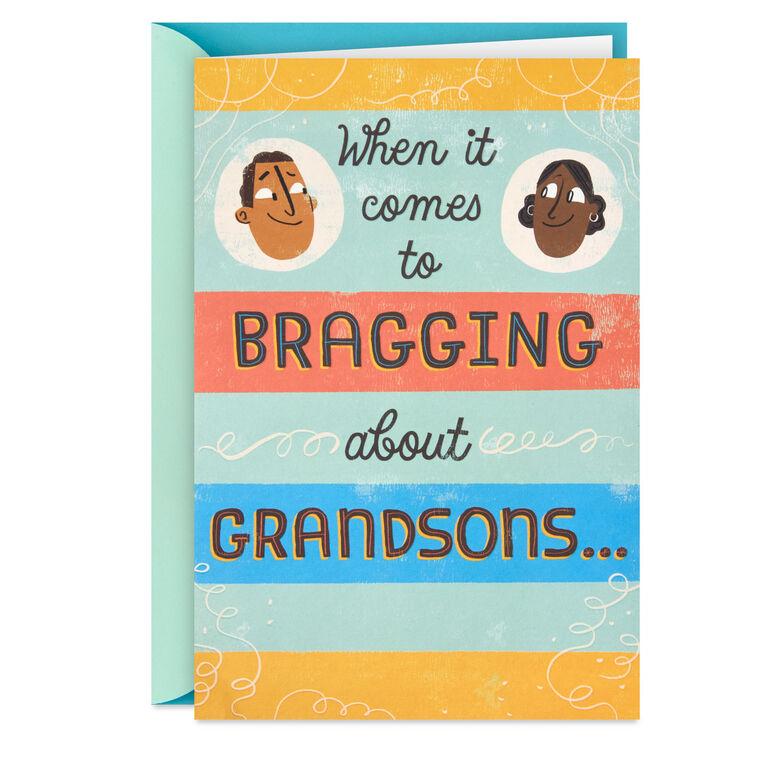 hallmark Bragging About Our Grandson Pop-Up Birthday Card from Grandparents
