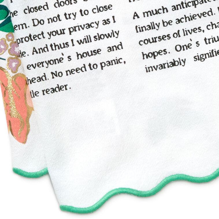 Hallmark Bridgerton Lady Whistledown's Society Papers Tea Towel 18x26