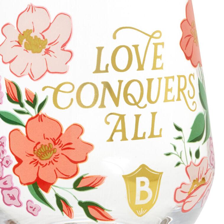 Hallmark Bridgerton Love Conquers All Stemless Wine Glass
