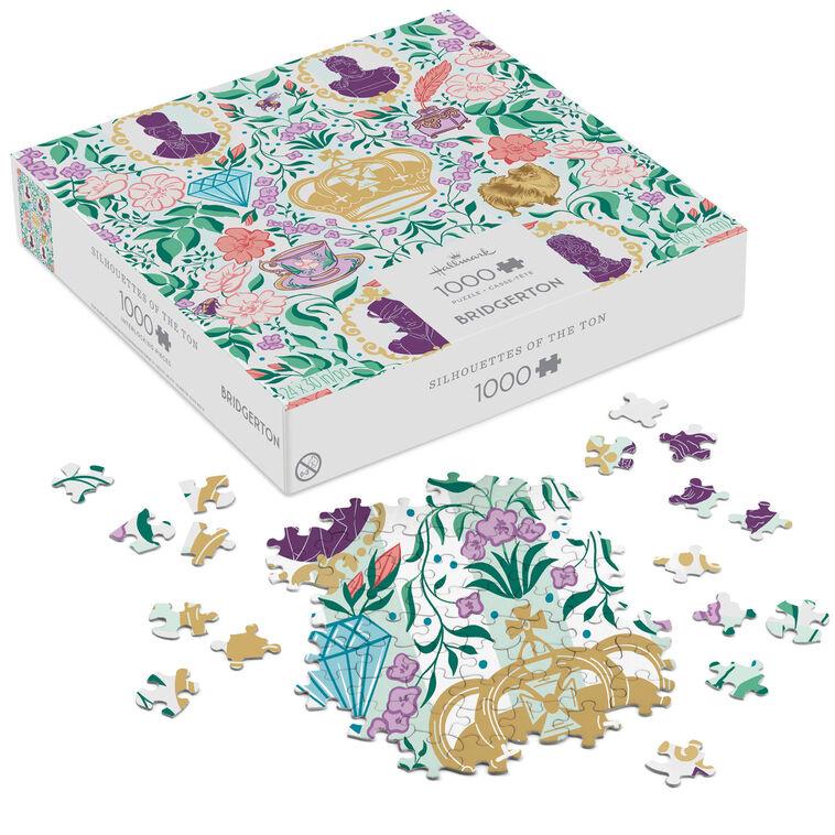 Hallmark Bridgerton Ton Silhouettes On Floral 1000-Piece Jigsaw Puzzle