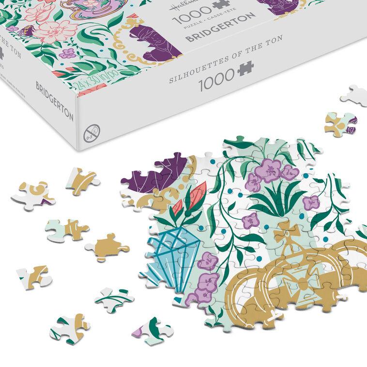 Hallmark Bridgerton Ton Silhouettes On Floral 1000-Piece Jigsaw Puzzle