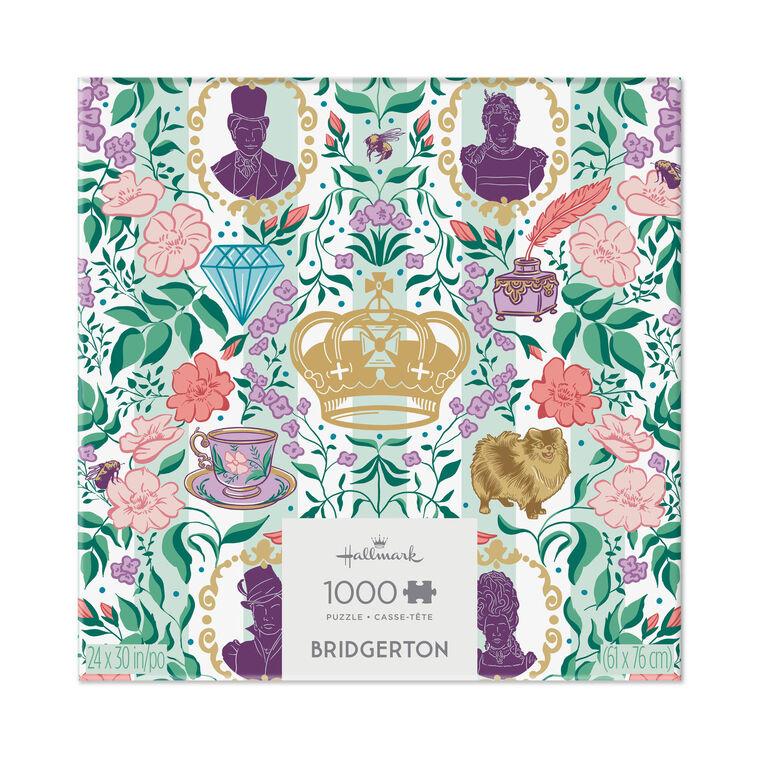 hallmark Bridgerton Ton Silhouettes on Floral 1000-Piece Jigsaw Puzzle