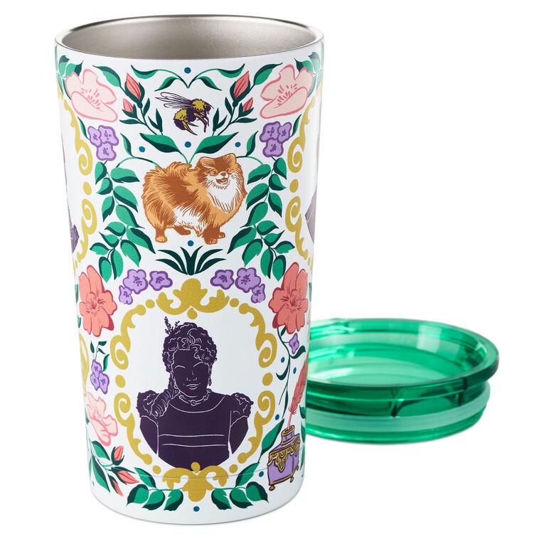 Hallmark Bridgerton Ton Silhouettes On Floral Travel Mug 15 Oz