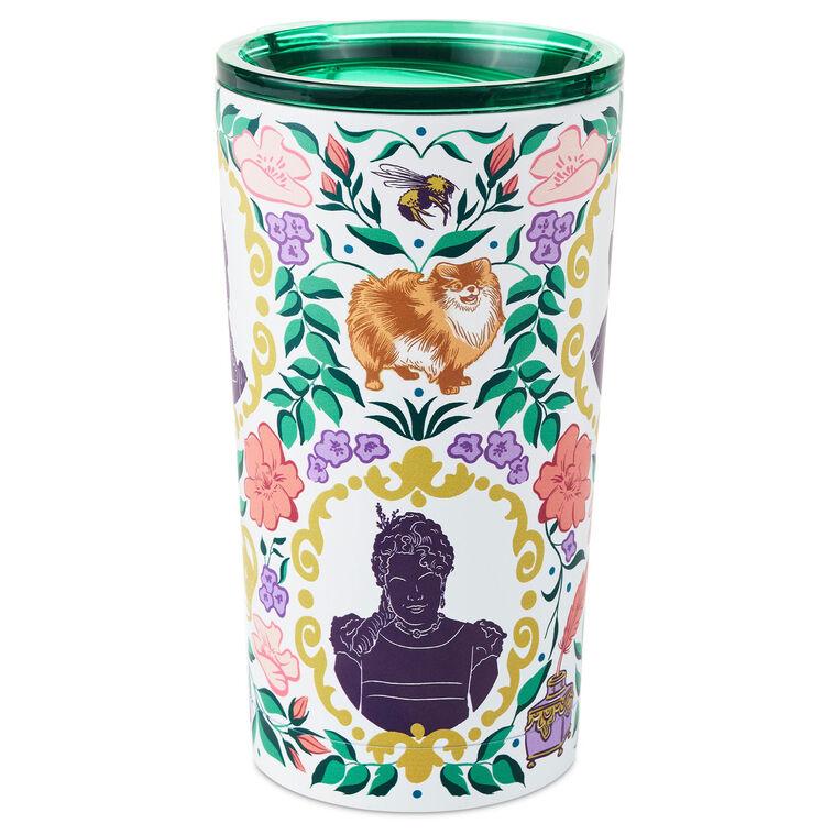 hallmark Bridgerton Ton Silhouettes on Floral Travel Mug 15 oz