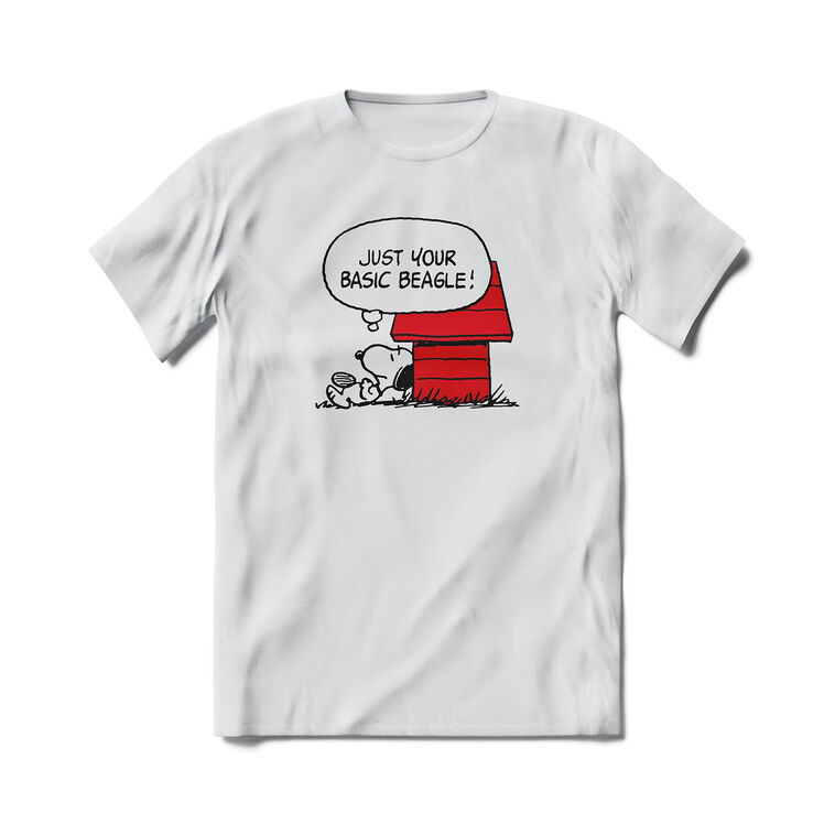hallmark Brief Insanity Snoopy Basic Beagle White T-Shirt