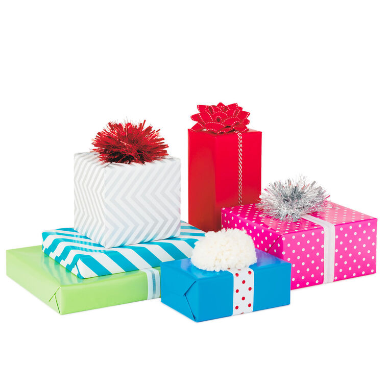 Hallmark Bright And Bold 6-Pack Wrapping Paper 180 Sq. Ft. Total
